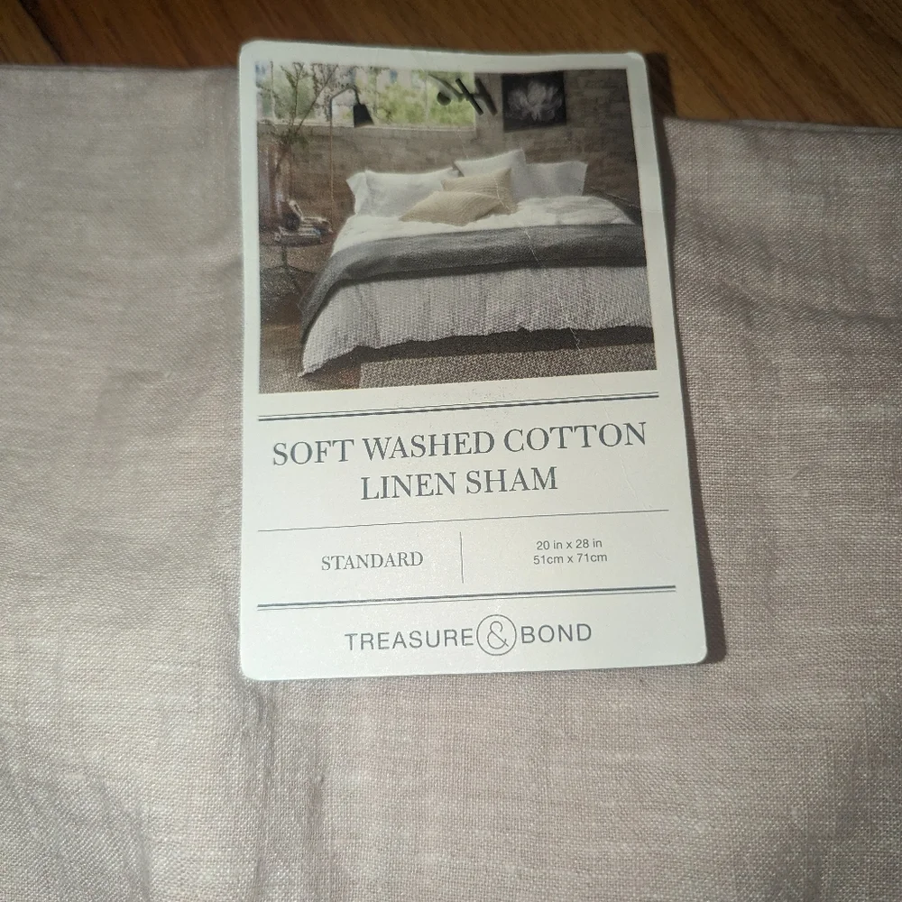 Nordstrom Soft Wash Cotton Linen Sham Standard Pillowcase Treasure & Bond